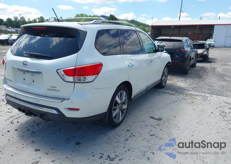 2015 Nissan Pathfinder Platinum from USA, damaged, VIN 5N1AR2MM0FC613659